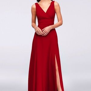 David's Bridal Long Bridesmaid Dress